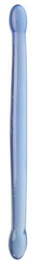 Realrock Crystal Gjennomsiktig Dobbeldildo 42 cm - Blå - Blå