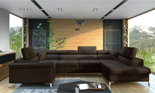 Hjørnesofa Eltap Thiago 342x208x88 cm Monolith 29 Brun Høyre