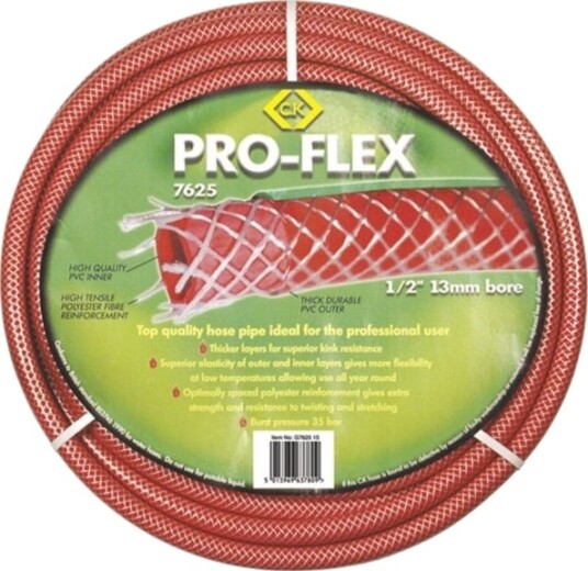 C.K Pro Flex G762630 19 Mm 3/4 Tomme 1 Stk Rød Hageslange C.K Pro Flex G762630 19 Mm 3/4 Tomme 1 Stk Rød Hageslange