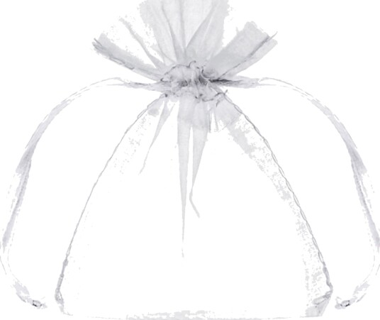 Partydeco Organza-poser Hvit 10-pakning WRG5-008-10