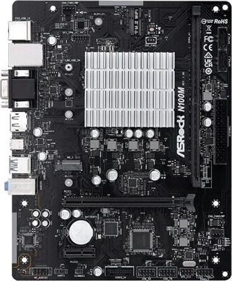 ASRock N100M Micro ATX Hovedkort med Intel N100 og DDR4 RAM ASRock N100M Micro ATX Hovedkort med Intel N100 og DDR4 RAM