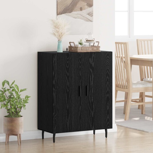 Serviesskap Svart Eik 69,5 x 34 x 90 cm Konstruert tre Serviesskap Svart Eik 69,5 x 34 x 90 cm Konstruert tre
