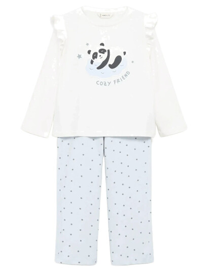 Mango Printed Long Pyjamas - Blue - 3-4 Mango Printed Long Pyjamas - Blue - 3-4