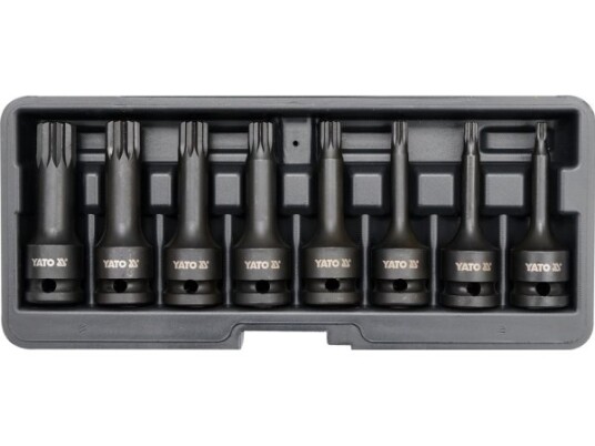 Yato YT-1069 Spline Bitspipesett med 8 Deler for Håndverktøy