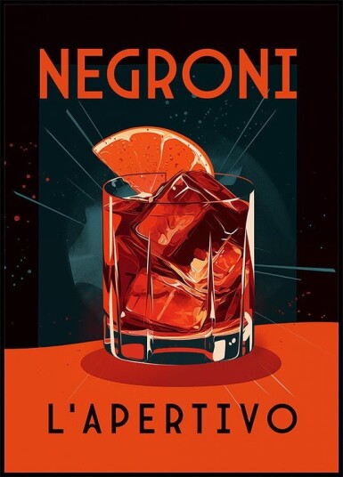 Negroni L' Apertivo Plakat Plakat / 30x40cm