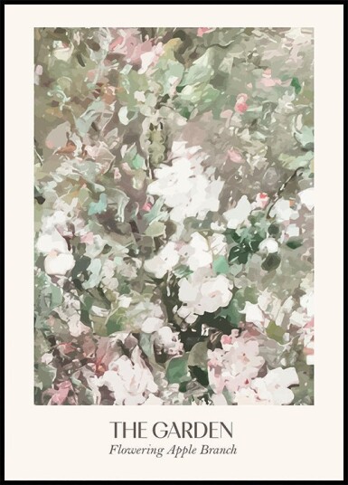 Flowering Apple Branch Plakat Plakat / 40x50cm Flowering Apple Branch Plakat Plakat / 40x50cm