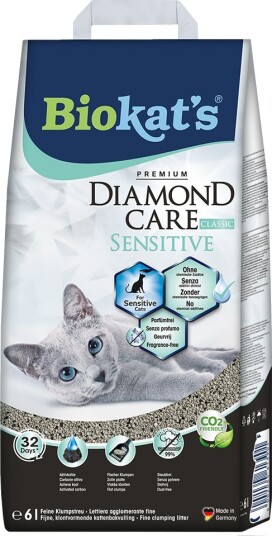 Biokat'S Diamond Care Sensitive Classic Kattesand 2 X 6 L Biokat'S Diamond Care Sensitive Classic Kattesand 2 X 6 L