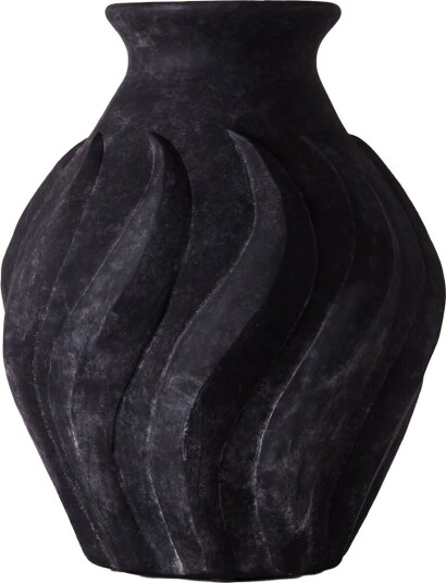 Dusty Deco Swirl Vase Small Black Vaser Svart
