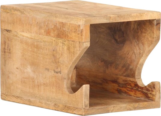 Vegghengt sykkelstativ 35x25x25 cm grov heltre mango