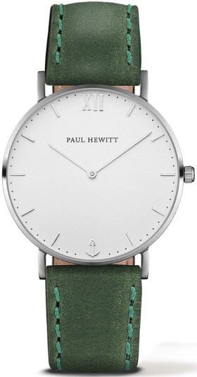 Paul Hewitt Dameklokke PH 6455249L Sailor Line Sølvfarget/Lær Ø39