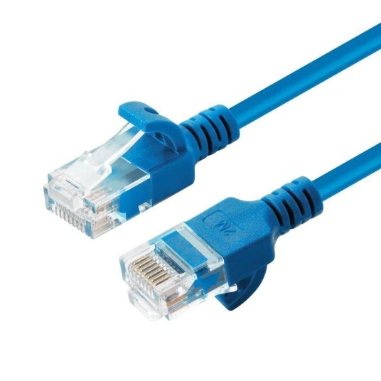 Microconnect U/utp Cat6a Slim 0.15m Blue