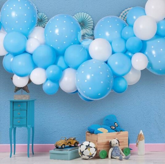 DIY Ballongbue Girlander - Baby Blue - Lyseblå - kit