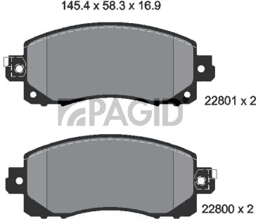 PAGID T2740N Bremseklosser PAGID T2740N Bremseklosser