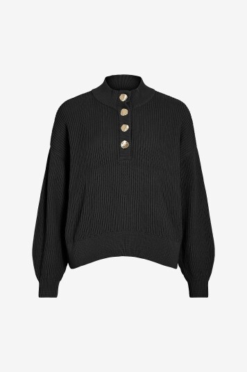 Vila Pullover viChing Crew Neck L/S Svart