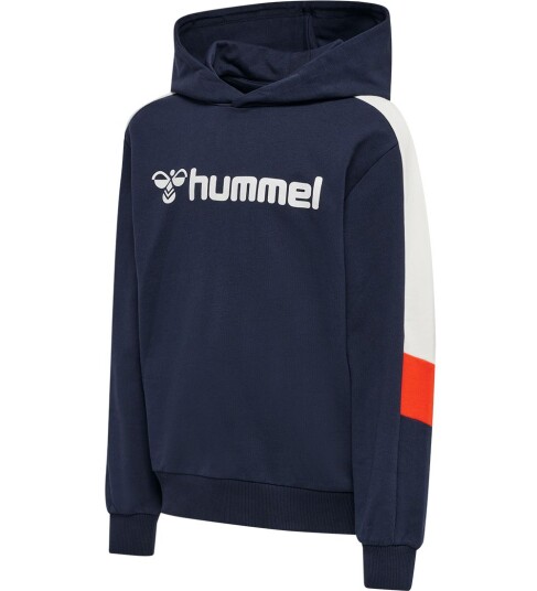 Hummel Hettegenser hmlBugge Black Iris m. Hvit/Oransje 5 år 110 Hettegenser Blå