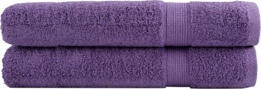 vidaXL Premium håndklær SOLUND 2 stk lilla 100x200 cm 600 g/m2 vidaXL Premium håndklær SOLUND 2 stk lilla 100x200 cm 600 g/m2