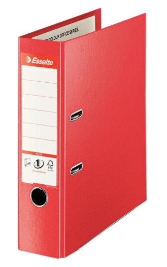 Esselte No.1 Power Plus Hevarmbuefil Bokryggbredde: 80 Mm For A4 Kapasitet: 600 Ark Rød
