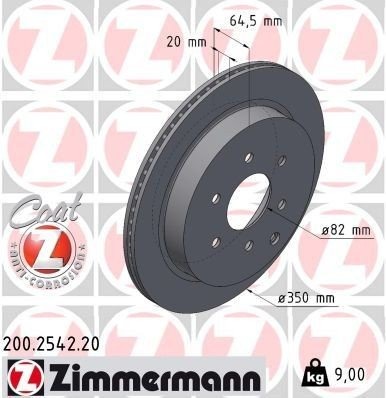 ZIMMERMANN 200.2542.20 Bremseskive ZIMMERMANN 200.2542.20 Bremseskive