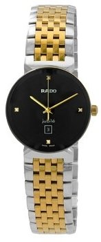 Rado Dameklokke R48913703 Florence Sort/Gulltonet stål Ø30 mm