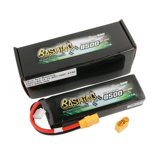 Gens Ace LiPo 3S Pack 11.1V-45C 8500mah XT90 Dual