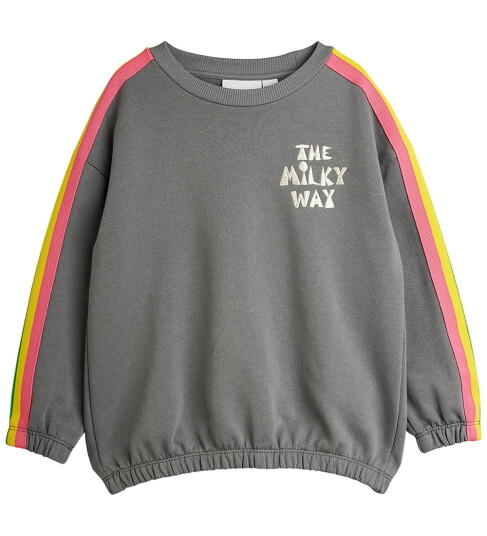 Mini Rodini Collegegenser Den Milky Way Rainbow Grå 2 3 år 92 98 Collegegenser