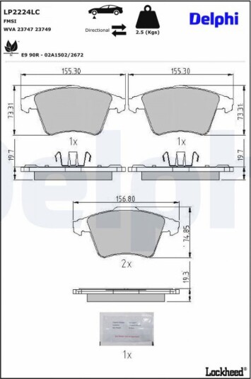 DELPHI LP2224LC Bremseklosser
