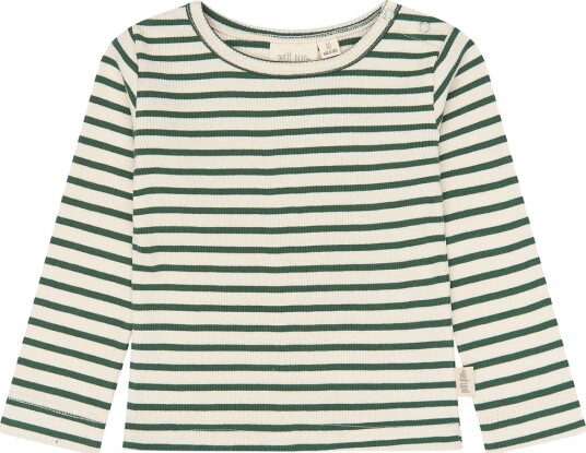 Petit Piao Genser - PPSky - Fotturer Green Striped - Petit Piao - 3 år (98) - Genser Beige Grønn Hvit