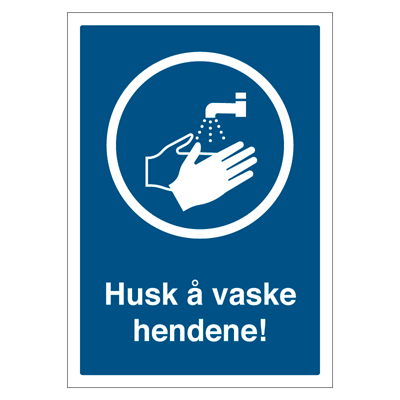 Jo Safety Husk å vaske hendene! skilt Selvklebende vinyl A6 6306040VA6 Jo Safety Husk å vaske hendene! skilt Selvklebende vinyl A6 6306040VA6