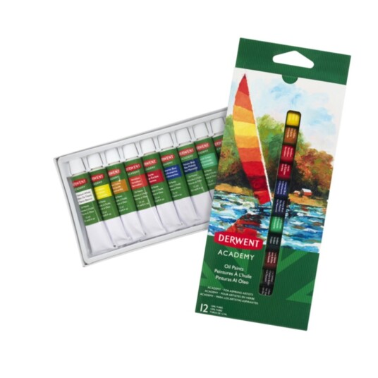 Derwent Academy Oljemaling 12ml 12 stk