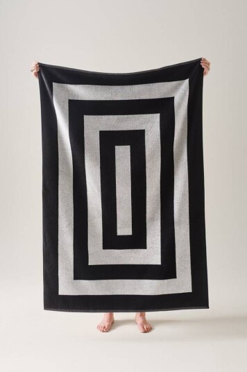 William badelaken 100x150 cm Cinza 4208/ Bege 2565