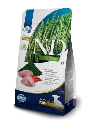 Farmina N&D Spirulina Lamb Puppy Mini Tørfoder Til Hunde 2 kg