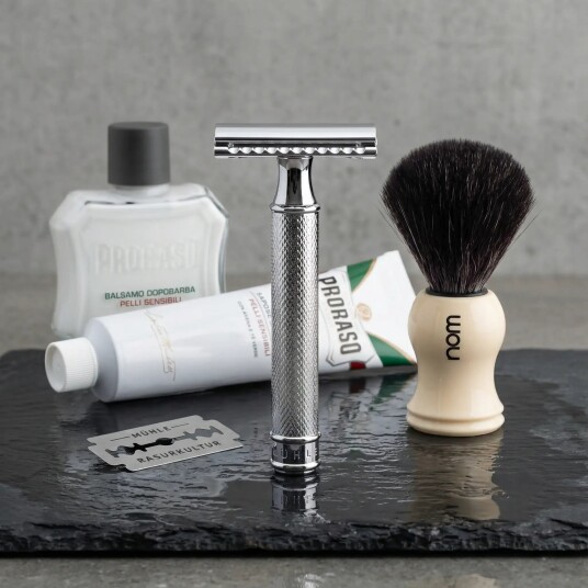 Introsett til tradisjonell barbering INTRO-01-GTH-GR-SY