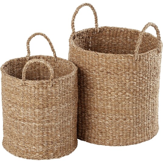 Dixie Esther Kurv Sylinder Med Håndtak 2 pk Naturlig Dixie Esther Kurv Sylinder Med Håndtak 2 pk Naturlig