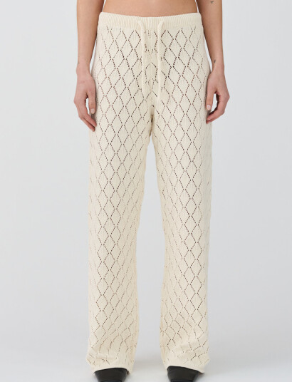 IVY Copenhagen Ivy-Breeze Crochet Pant - Cream - 40