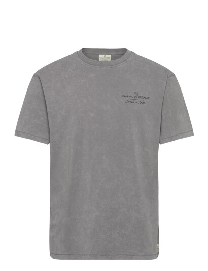Scotch & Soda Basquiat Front And Back Artwork Relaxedfit Tshirt Grey S