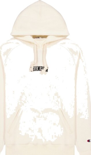 Champion Fashion Hettegenser Hvit m. Logo Champion 16 18 år 176 188 Hettegenser