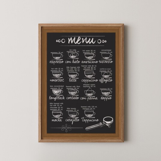 Plakat Kaffemeny