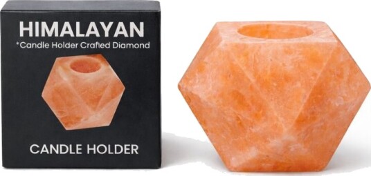 Goodlife himalayan salt candle holder crafted diamond Goodlife himalayan salt candle holder crafted diamond