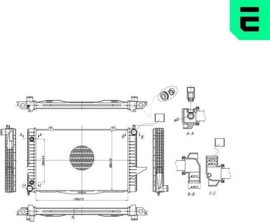 ERA 673232 Radiator motorkjøling