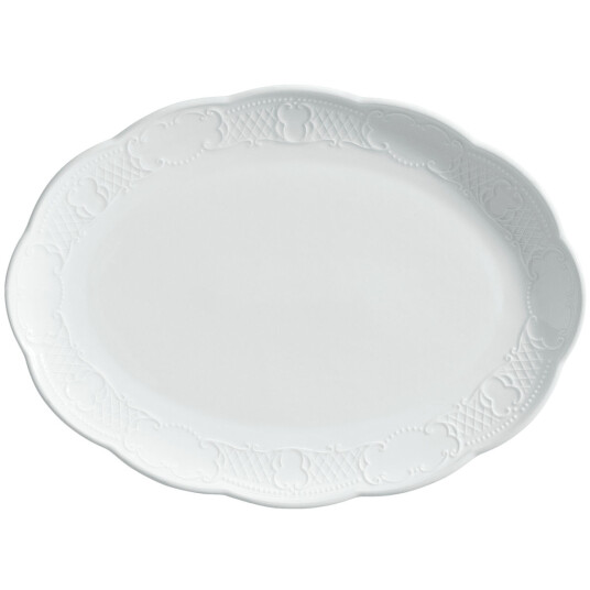 VEGA Serveringsfat Menuett oval; 36x26.5 cm (LxB); Hvit; Oval; 2 Stykk / Forpakning