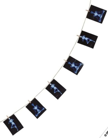 Røntgen Banner med Mediterende Skjelett 160 cm