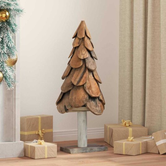 Juletre med stativ Brun 90 cm Heltre teak