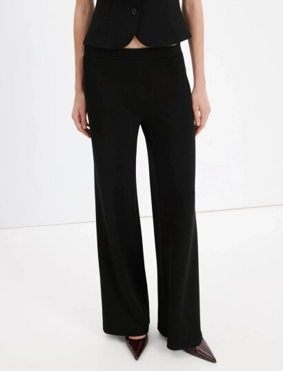 Mango Straight Low Rise Suit Trousers Black S Mango Straight Low Rise Suit Trousers Black S