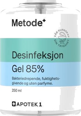 Metode 85 % hånddesinfeksjon gel 250 ml