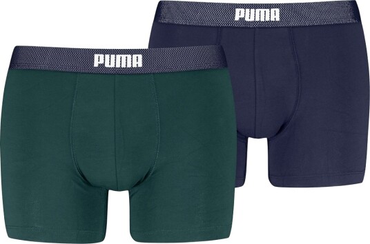 Puma Boxershorts 2 pack Grønn/Navy Puma Small Boxershorts Blå