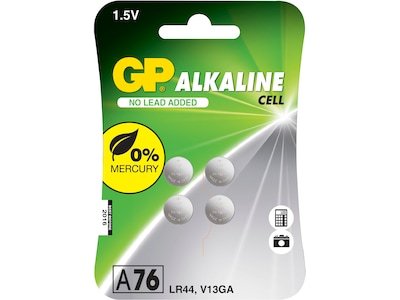 GP LR44 Alkalisk Knappcellsbatteri 4-pk 1,5V