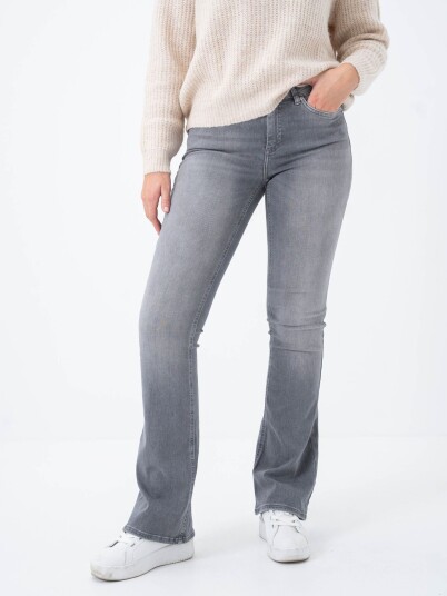 Only Blush Mid Flared Denim Grå XS/34 Only Blush Mid Flared Denim Grå XS/34