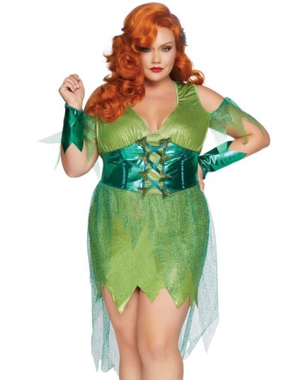 Poison Ivy Inspirert Damekostyme 3 Deler Strl XL/XXL