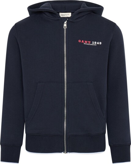 Gant Kids Collegiate Graphic Full Zip Hoodie Navy 134