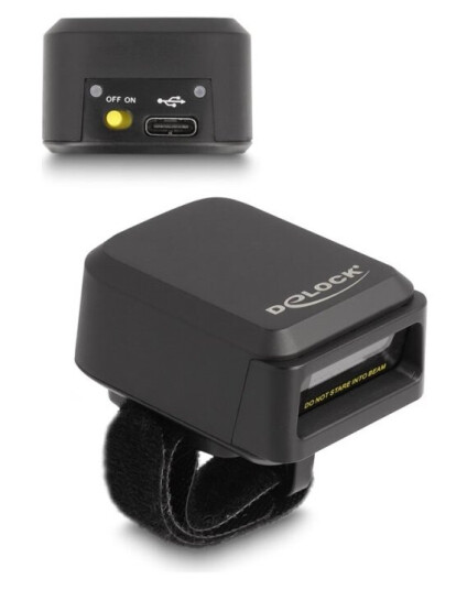 Delock Strekkodeskanner Portabel 100 Skann/Sek Dekodet Usb-C Rf(2.4 Ghz) Bluetooth 4.1